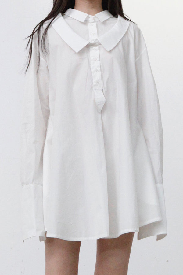 Marc le bihan double -neck shirt 2630 white